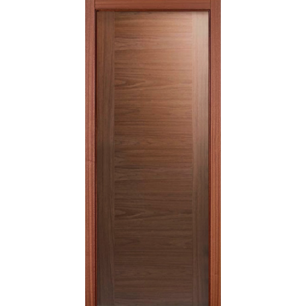 Puerta Lisa CT chapa madera Sapely Rameado Barnizada