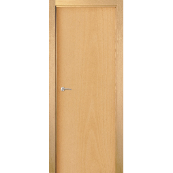 Puerta Lisa PM chapa madera HAYA Barnizada (veta vertical)