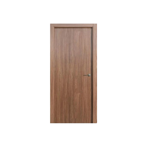 Puerta Lisa PM chapa madera NOGAL Barnizada (veta vertical)