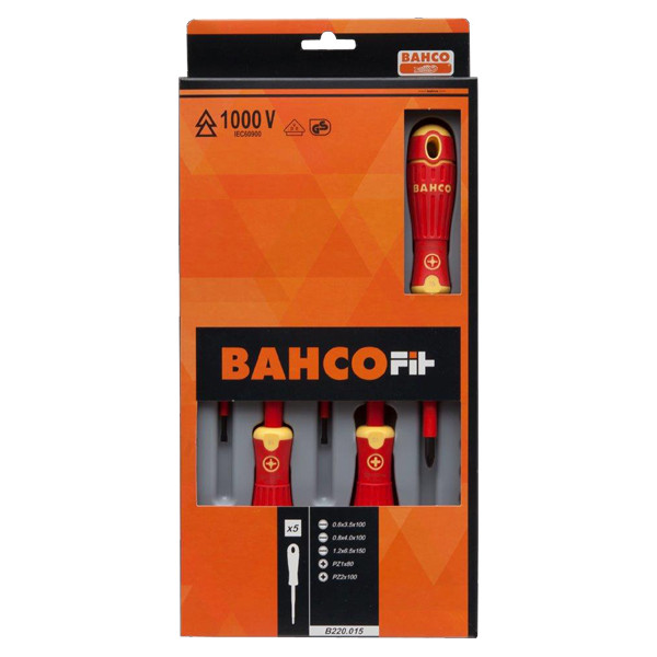 JUEGO DESTORNILLADOR AISLADO BAHCOFIT B220.005 BAHCO