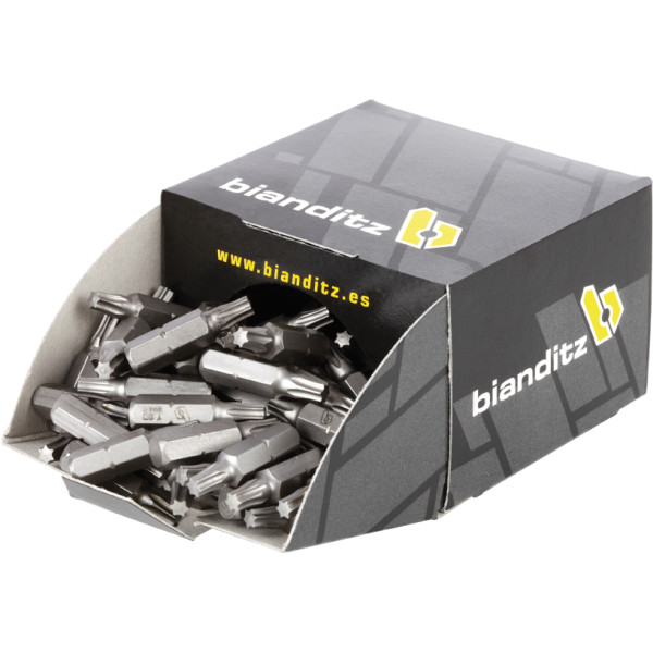 CAJA PUNTAS DESTORNILLADOR 1/4"C100 TX BIANDITZ