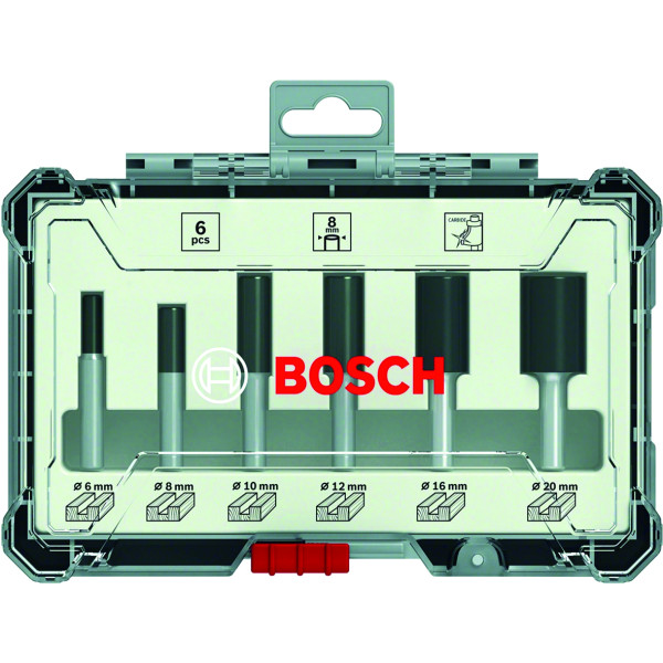 JUEGO 6 FRESAS RECTAS BOSCH
