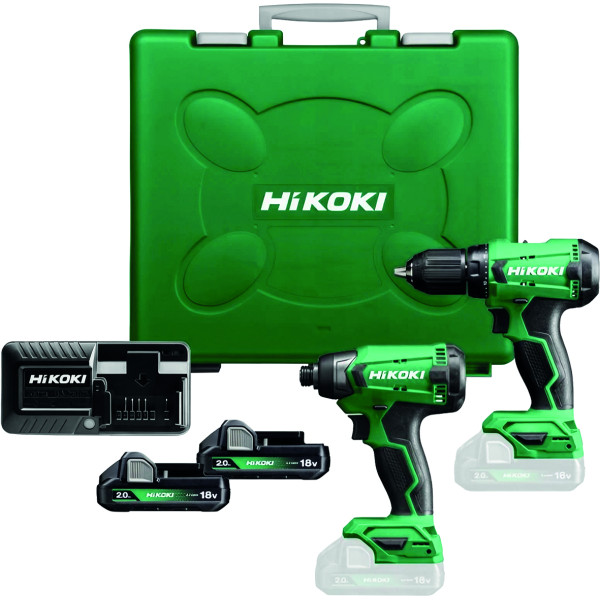 TALADRO ATORNILLADOR DV18DA + ATORNILLADOR IMPACTO WH18DA HIKOKI