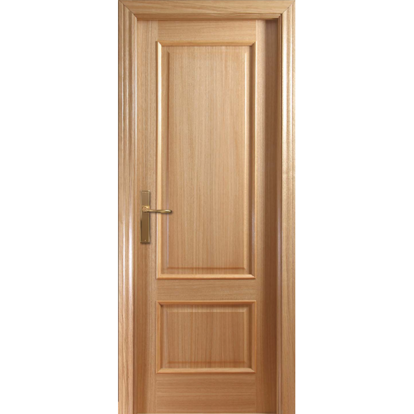 Puerta Nº2R Roble Barnizada , bajo relieve rebatida