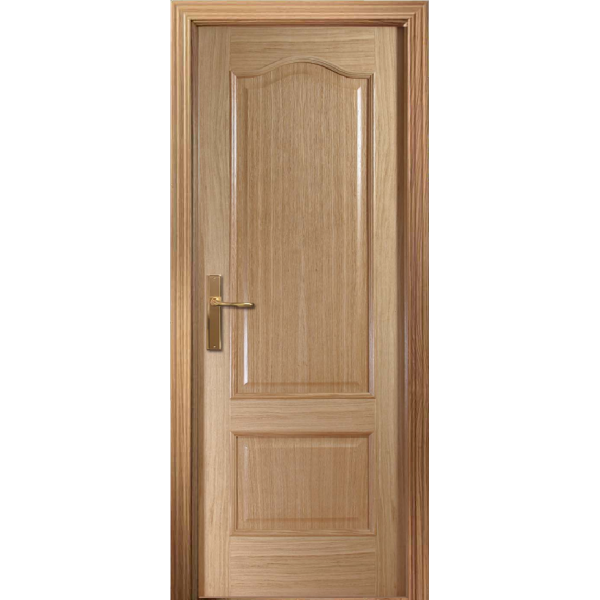 Puerta Nº2PR Roble Barnizada , bajo relieve rebatida