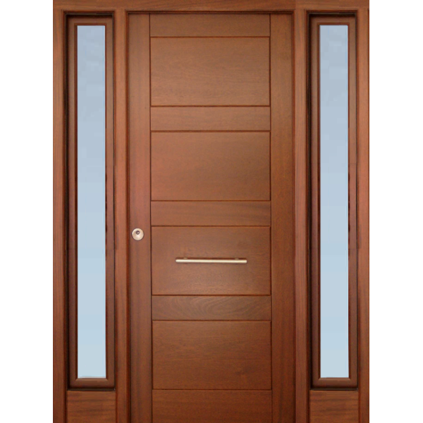 Puerta Entrada Exterior Madera Maciza de Iroko - Cedro - Pino