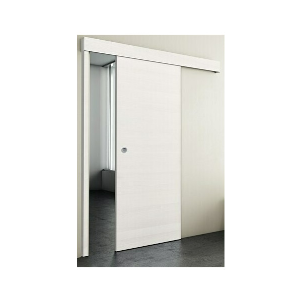 Puerta Corredera Lisa Lacada Guia Lateral Pared