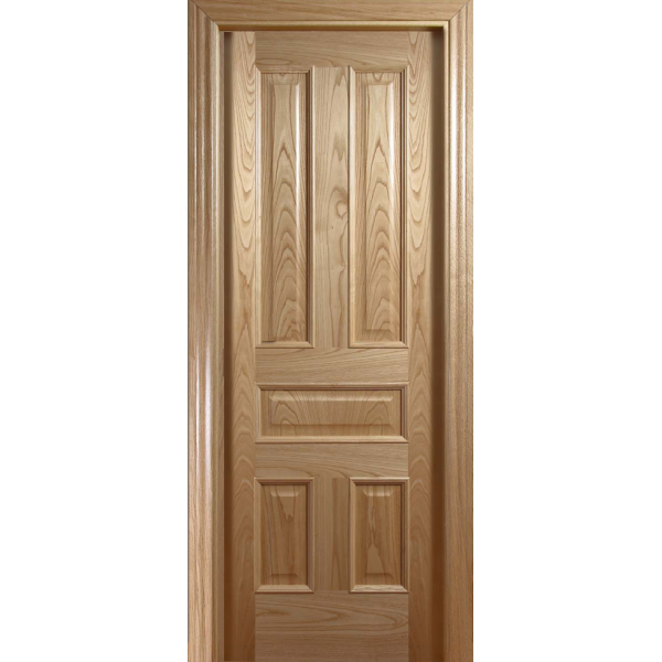 Puerta Nº5R Castaño Barnizada , bajo relieve rebatida