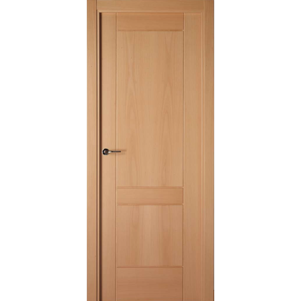 Puerta LISA Nº2 chapa madera HAYA Barnizada