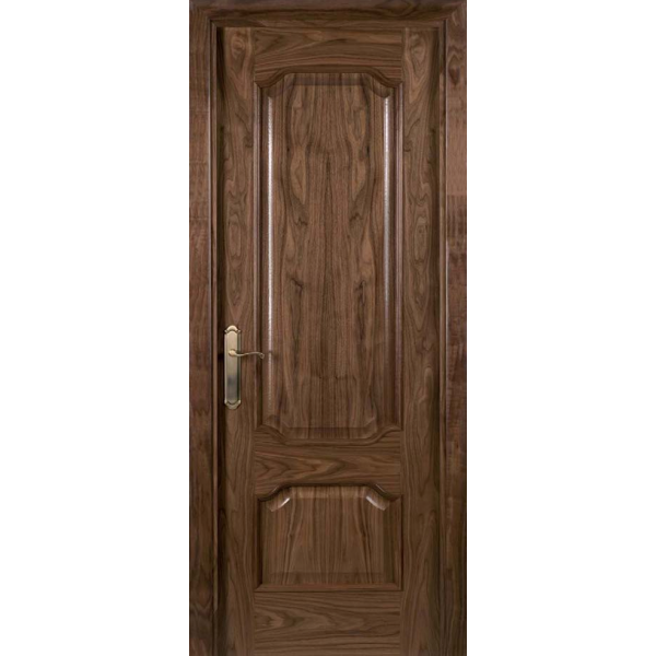 Puerta Nº2C Nogal Barnizada , bajo relieve rebatida