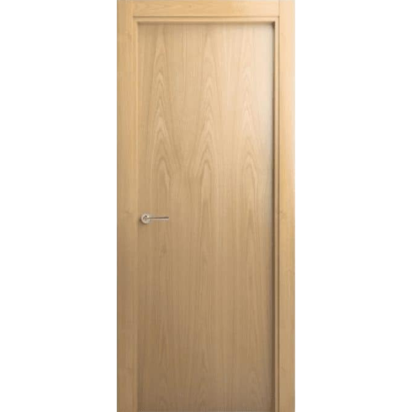 Puerta Lisa PM chapa madera ROBLE Barnizada (veta vertical)