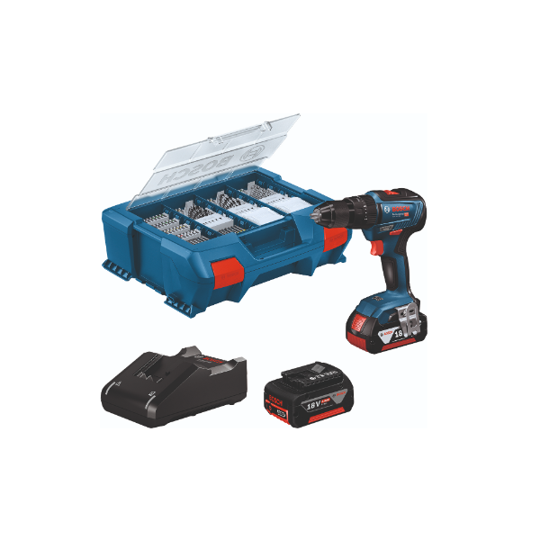 TALADRO PERCUTOR GSB 18V-55 + ACCESORIOS  BOSCH
