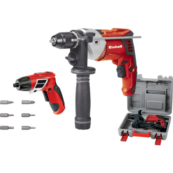 CONJ.TALADRO TEID750/1E+ATORN.TC-SD  EINHELL